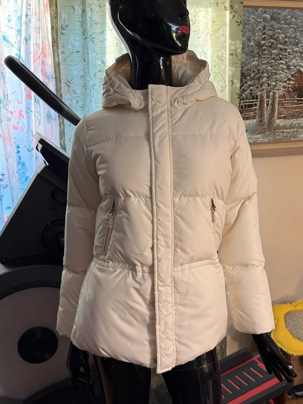 Ralph Lauren White Hooded Puffer Jacket